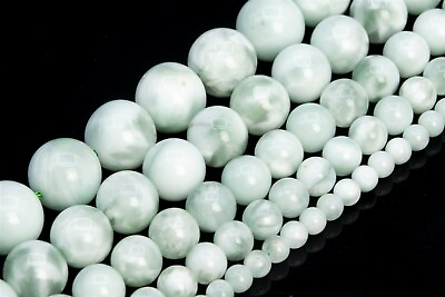 #ad Natural Green Angelite Beads Grade AAA Round Loose Beads 3 4 6 8 10 11 12MM $12.99