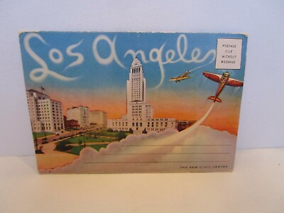 #ad LOS ANGELES California Fold out Postcard Book Vintage Collectible Pictures $12.99