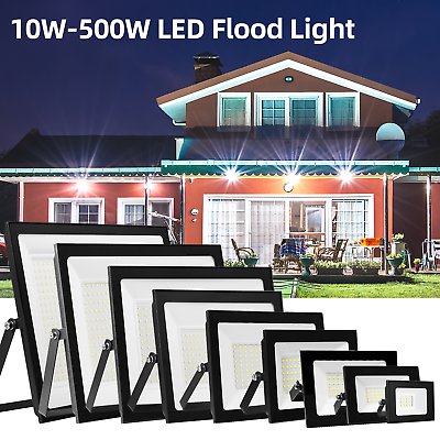 #ad 500W 300W 200W 150W 100W 50W 30W 20W 10W LED Flood Light Outdoor Garden Lamp $9.53