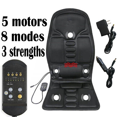 #ad 8 Mode Massage Seat Cushion with Heated Back Neck Massager Chair for Home amp; Car $36.99