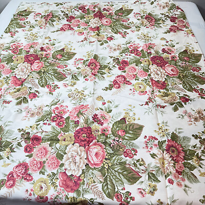 #ad vintage waverly upholstery fabric darlington pink beige floral 50x 160 4.4 yard $66.00