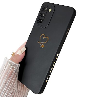 #ad for Galaxy S21 FE Case 5G 6.4quot; 2022 Cute Bling Plated Gold Love Heart with A... $15.05