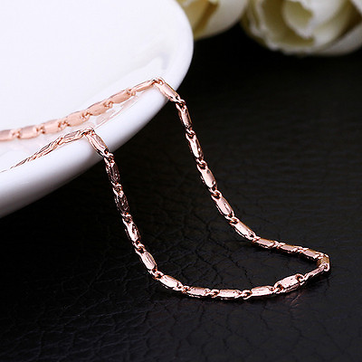 #ad Wholesale 18K Rose Gold GP 1.5mm Fashion Chain Necklace Stunning 18#x27;#x27; AU $6.99