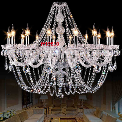 #ad Chandelier Of Luxury Crystal Clear Silver or Gold Light Candle Lampshades Lamp $394.68