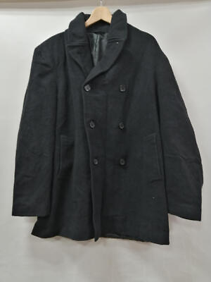 #ad Lauren Ralph Black 42L Cashmere Coat $159.05