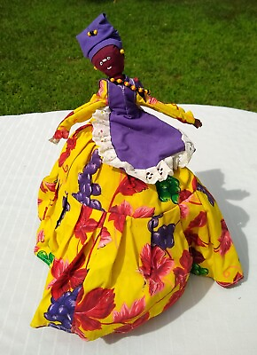 #ad Namibian Herero Tribal Doll Cloth Vintage African Handmade Fabric Folk Art 15quot; $35.00