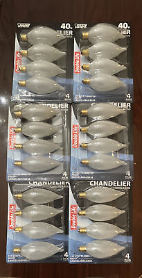 #ad New In Box Feit Electric 40w chandelier bulbs 120 Volt 4 Bulbs Lot 6 Packs $17.00