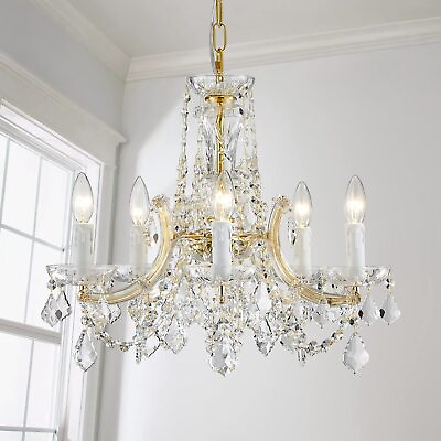 #ad CH001G Modern K9 Crystal Chandelier Maria Theresa Style Light Fixture 5 Lig... $138.26