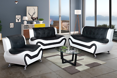 #ad *SALE* Black White 3PC Sofa Set $999.99