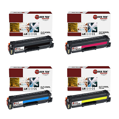 #ad 4Pk LTS CLT505L BCMY HY Compatible for Samsung ProXpress C2620DW C2670FW Toner $179.99