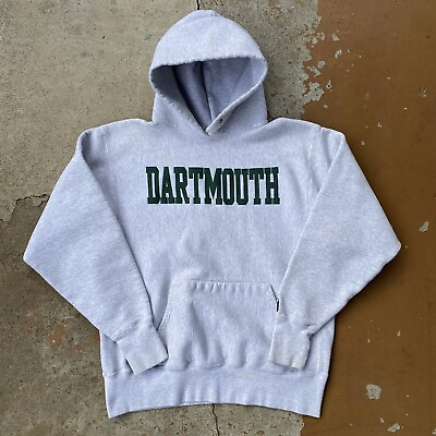 #ad Vintage DARTMOUTH University Hoody Sweatshirt Heavy Cotton Heather Gray Size XL $175.00