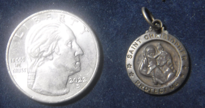 #ad St Christopher Medal Sterling Silver $19.99