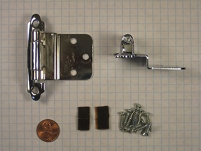 #ad HARRIS #IP105 PC CABINET HINGES POLISHED CHROME SELF CLOSING 3 8quot; OFFSET $5.95