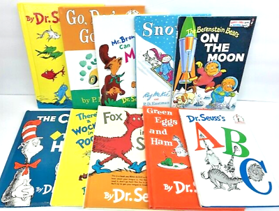 #ad 10 Dr Seuss book lot of Hardcover Books collection kids New and Vintage GOOD $18.75