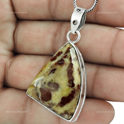 #ad Gift For Her 925 Sterling Silver Natural Septarian Gemstone Pendant Bohemian S56 $53.82
