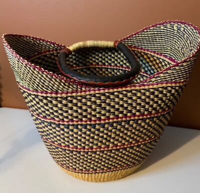 #ad Ten By Three Handmade Artisan Basket with Handles $21.97