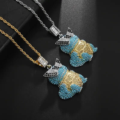 #ad SQUIRTLE SQUAD LEADER GEM NECKLACE Pokemon Bling 22quot; Gold Silver: You Choose $10.95