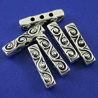 #ad 20pcs Tibetan silver 3 holes bar spacer beads h2491 $2.50