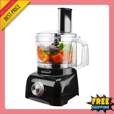 #ad 5 Cup Food Processor with Non slip Base BPA Free in Black and Silver $43.99