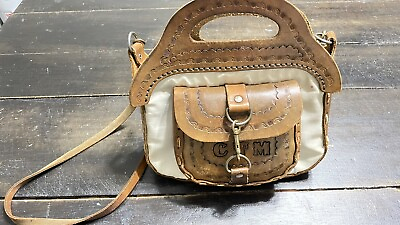 #ad Handcrafted Brown Leather Handbag CTM Retro Vintage $127.00