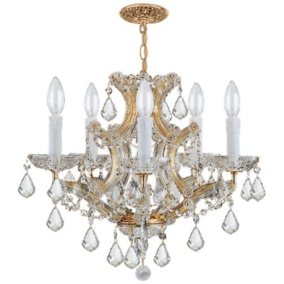 #ad Crystorama Traditional Maria Theresa Chandelier Crystal Elements 4405 GD CL S $1424.99