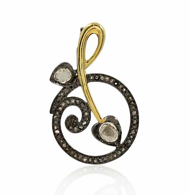 #ad Pave Diamond Beautiful Pendant 925 Silver Diamond Exquisite Pendant Gift. $99.26