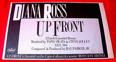 #ad Diana Ross Up Front Vintage ORIG 1983 Press Magazine ADVERT 8.5quot;x 5.5quot;Soul Disco GBP 1.99