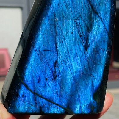 #ad 1.92lb Amazing Natural Blue Labradorite Quartz Crystal Specimen Healing $220.00