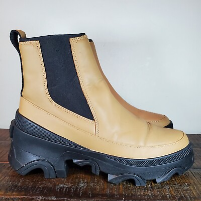 #ad Sorel Brex Chelsea Womens Size 8 Waterproof Pull On Boots Brown Black $46.73
