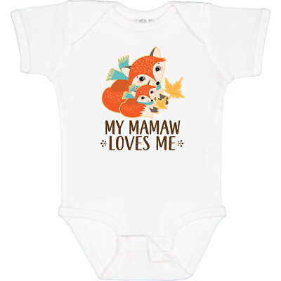 #ad Inktastic Mamaw Loves Me Grandchild Fox Baby Bodysuit Grandson Granddaughter Hws $14.99