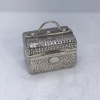 #ad Novelty Silver Box Shaped As A Gladstone Bag Saunders amp; Shepherd Birmingham 1899 GBP 395.00