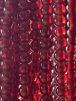 #ad 6mm Ruby Red color Round Beads 10 Strands 78 Beads Strand 780 Total Beads $7.99