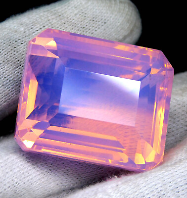 #ad 151 Ct Natural Ethiopian Welo Opal Purple Pink Radiant Certified loose Gemstone $24.74