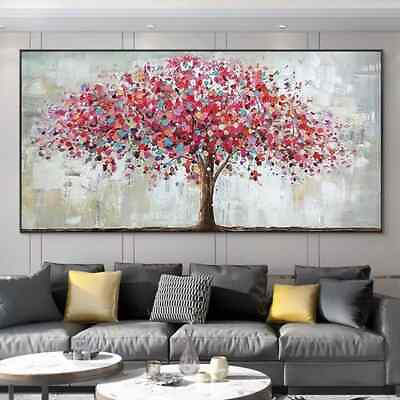 #ad Abstract Pink Tree Print Canvas Wall Art Canvas Painting Canvas Mural Home Decor $6.64