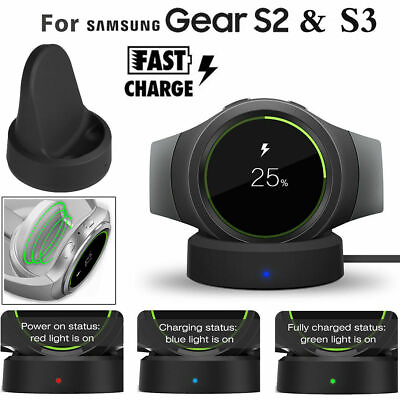 #ad For Samsung Gear S2 S3 Classic Frontier Wireless Charging Dock Cradle Charger $9.99