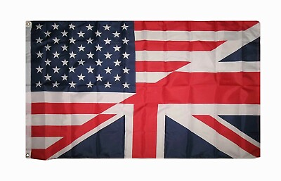 #ad 3X5 USA AMERICAN Great Britain BRITISH FLAG US UK FRIENDSHIP BANNER UNION JACK $8.88