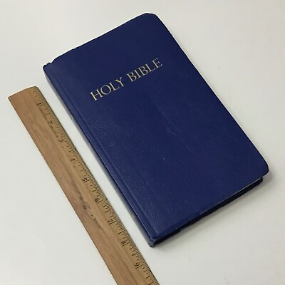 #ad Holy Bible King James Version KJV Gift Hendrickson 2008 Red Letter Blue Easter $24.99