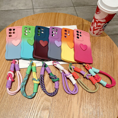 #ad For Samsung Galaxy S24 S23 S22 S21 S20 FE Cute Two Color With Lanyard Phone Case $9.83