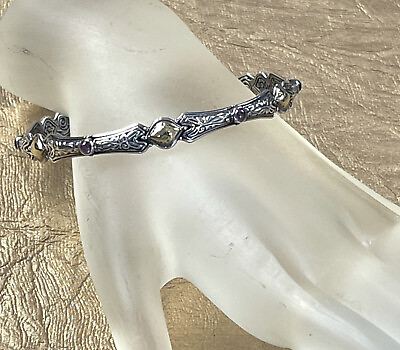 #ad Konstantino Rhodolite Garnet 925 18k Bracelet $650.00