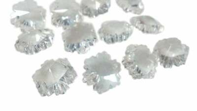 50 Clear Snowflake Chandelier Crystals 14mm 2 Hole Beads $16.50
