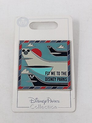 #ad Fly Me to the Parks Framed Mickey Head Globe Icon Jet Pin Disney Parks $14.99