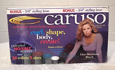 #ad NOS Caruso 24 Molecular No Salt Steamer Setter Rollers Curl Shape Lisa Hartman $29.95