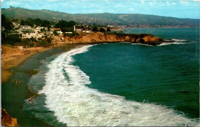 #ad 1957 High View Beautiful Crescent Bay Laguna Beach California Vintage Postcard $8.50
