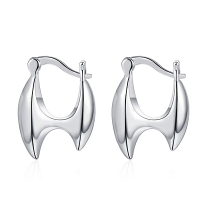 #ad Creativity Hoop Huggie 925 Sterling Silver Earrings Ear Buckle Womens Jewelry $7.51