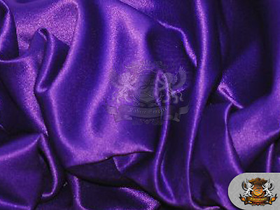 #ad Satin L#x27;amour Solid Fabric PURPLE 60quot; Wide Sold by the yard $5.95