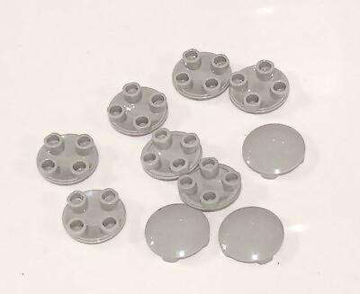 #ad LEGO LIGHT BLUISH GRAY ROUND PLATE LOT SIZE 2x2 Smooth QTY 10x Part #2654 $5.99