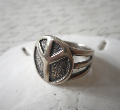 #ad Oxidized Sterling Silver Silpada Israel Peace Ring Size 6 R2004 30R18 $58.00