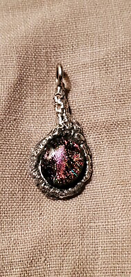 #ad Silver Pendant With Stone $90.00
