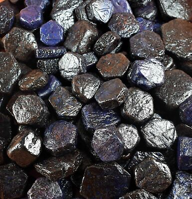 #ad Star Blue Sapphire African Gemstone Rough Lot 5000 Ct 1Kg Natural Hexagon Cut $549.99