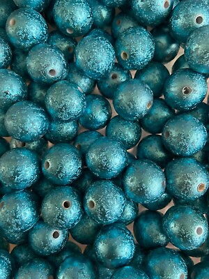 #ad 25 Qty 20mm Beads Blue Wrinkle Beads Bubblegum Beads Acrylic Beads $7.89